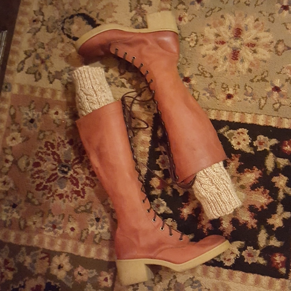 Vintage Leather Lace Up Boots - Picture 5 of 8